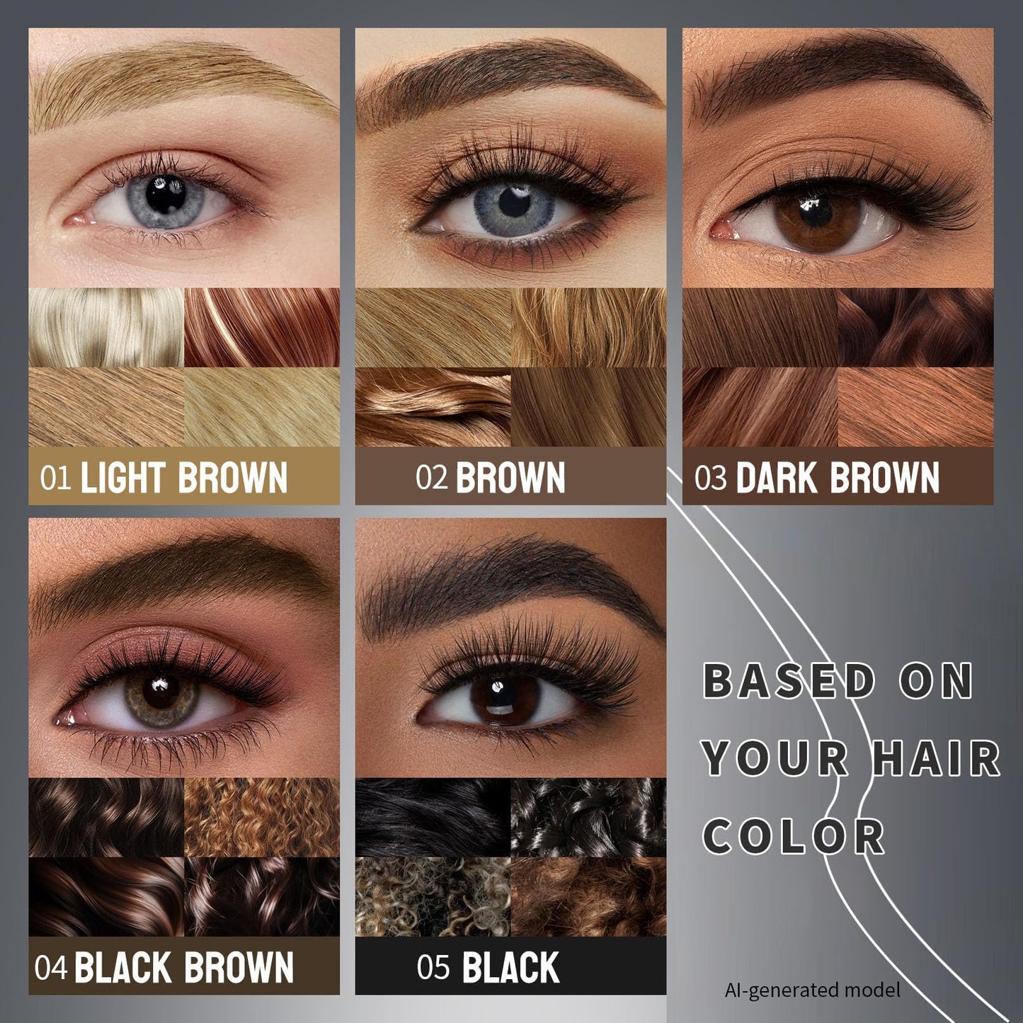 JIAYUTONG 2 Prong Tip Microblading Eyebrow Pen - 2-in-1 Waterproof Eyebrow Pencil, Long-Lasting Natural Hair-Like Brows, Smudge-Proof & Easy to Use (02# Brown)