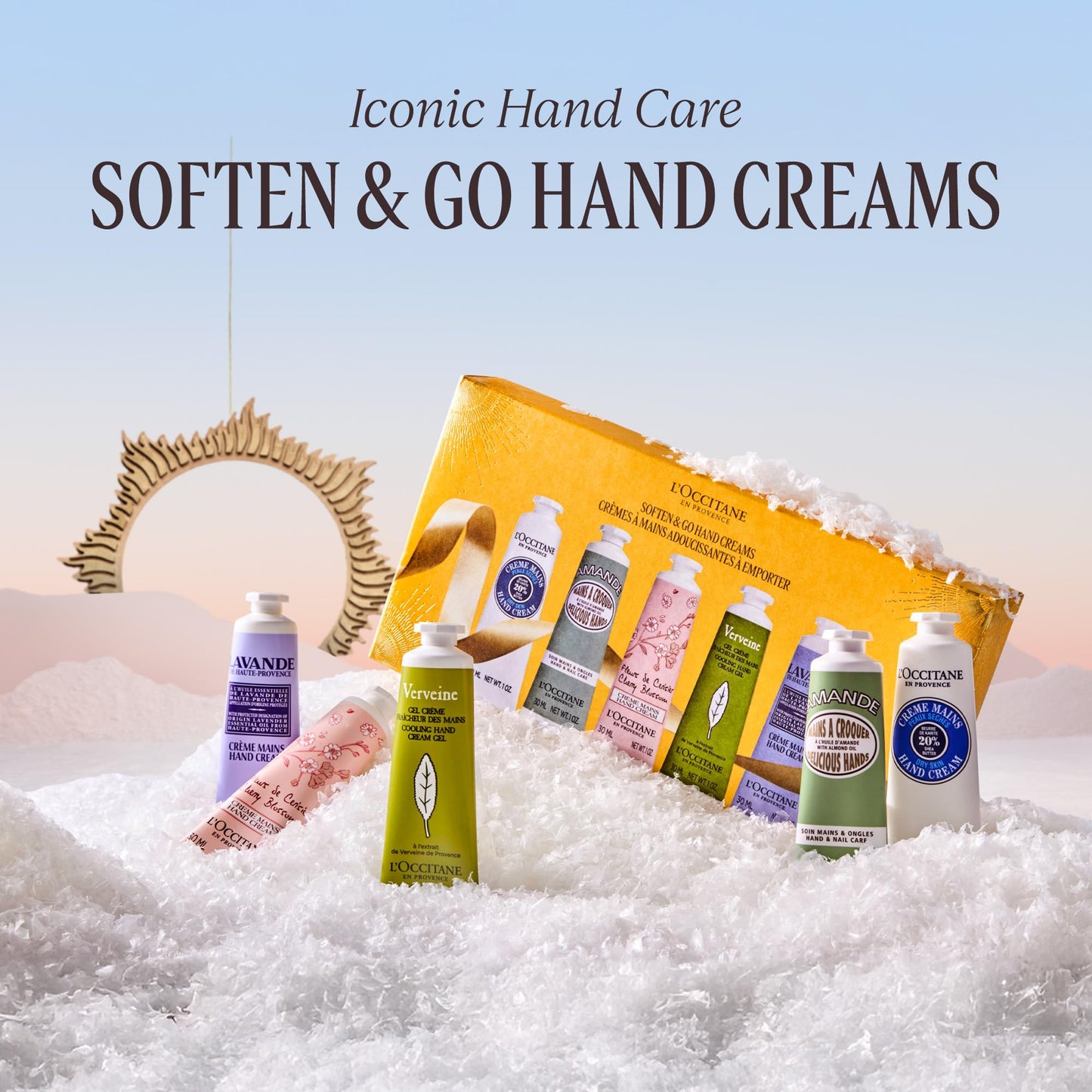 L'OCCITANE Soften & Go Hand Creams Gift Set: 5 Piece Nourishing & Protective Hand Cream Holiday Set