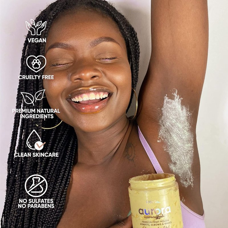 Olivia Beauty Leg Scrub - All-Natural Exfoliating Body Scrub for Women | Moisturizing Organic Formula - 8 Oz