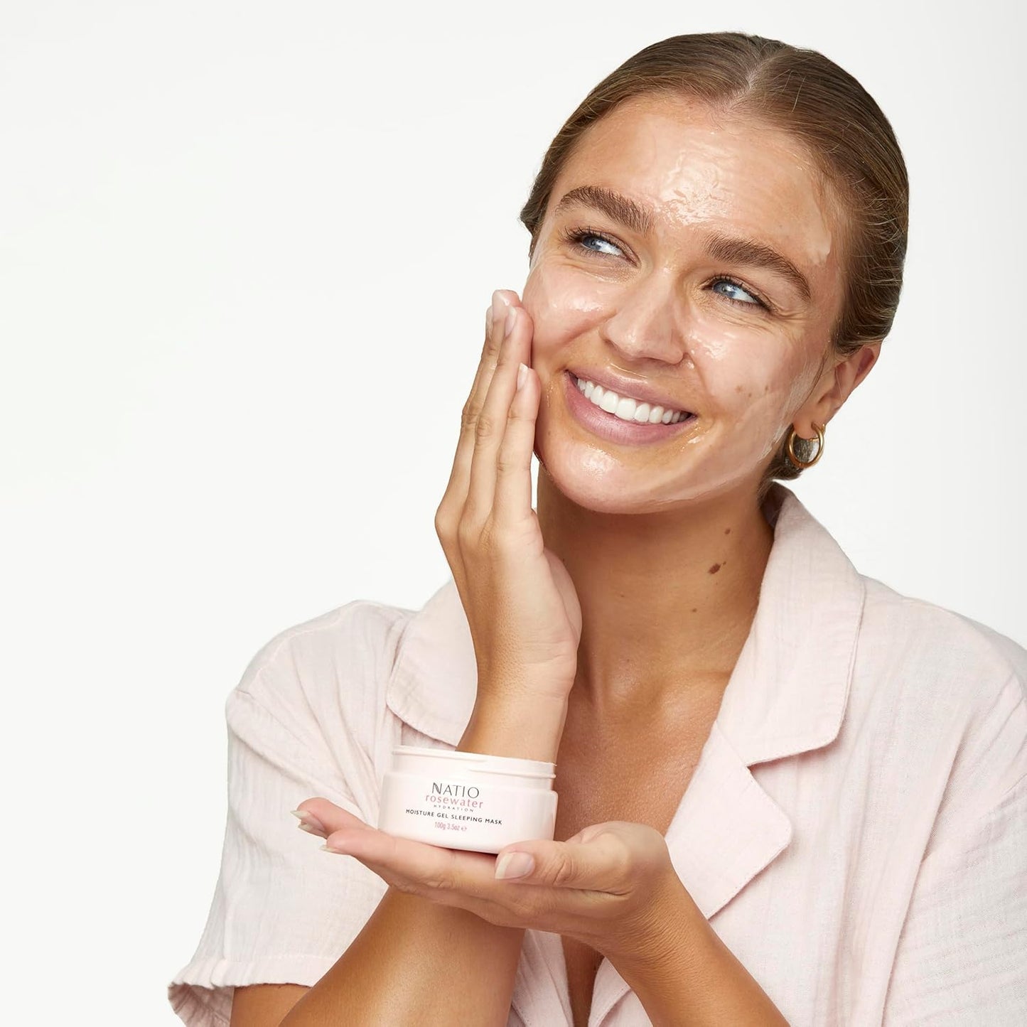 Rosewater Hydration Moisture Gel Sleeping Mask - Nourishing Night Cream for Overnight Hydration | 3.5 oz