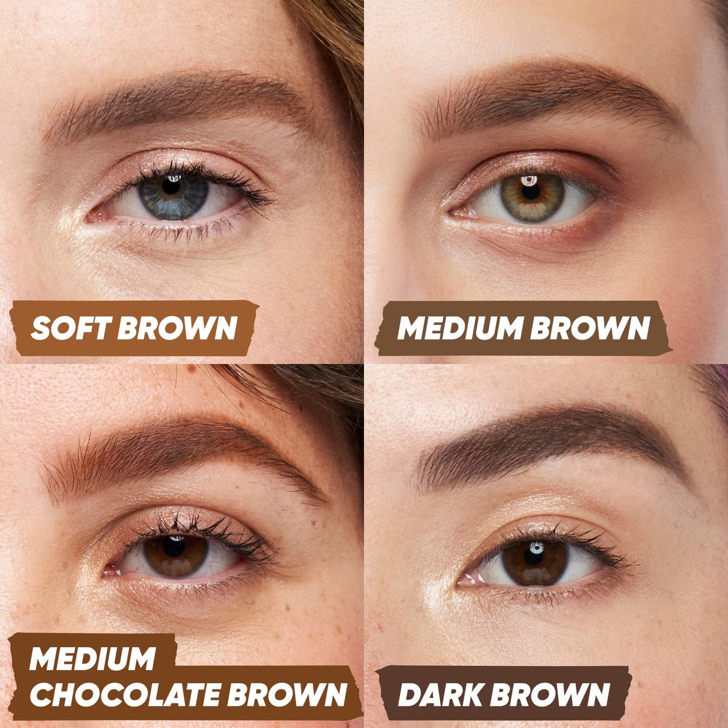 Kosas Brow Pop Eyebrow Pencil – Brow Pencil with Spoolie, Medium Brown
