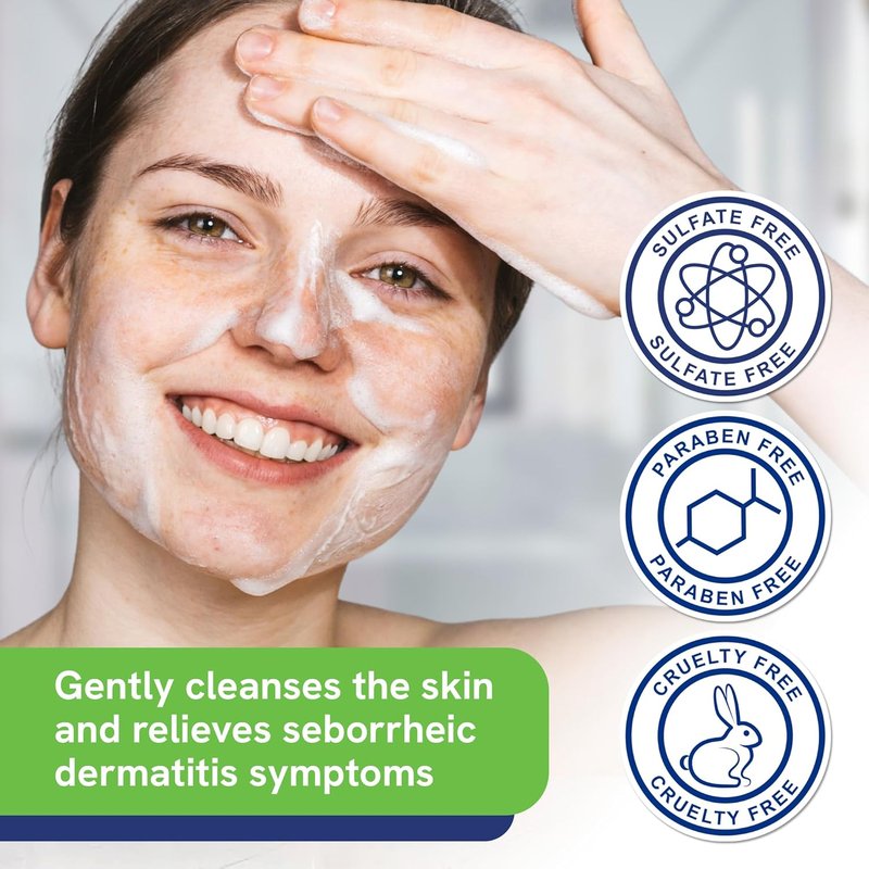 Gentle Face Wash for Seborrheic & Atopic Dermatitis | Natural Manuka Honey Cleanser for Sensitive Skin - 8oz, Hypoallergenic & Sulfate Free