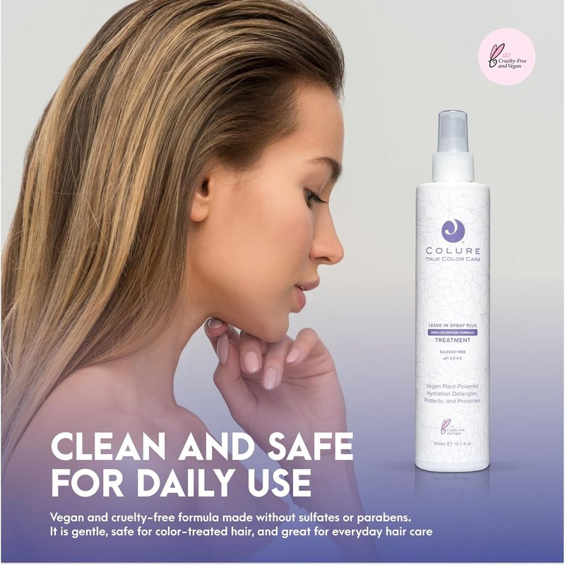 COLURE Leave-In Spray Plus - pH Balancing Detangler & Color Protection | 10 Fl Oz