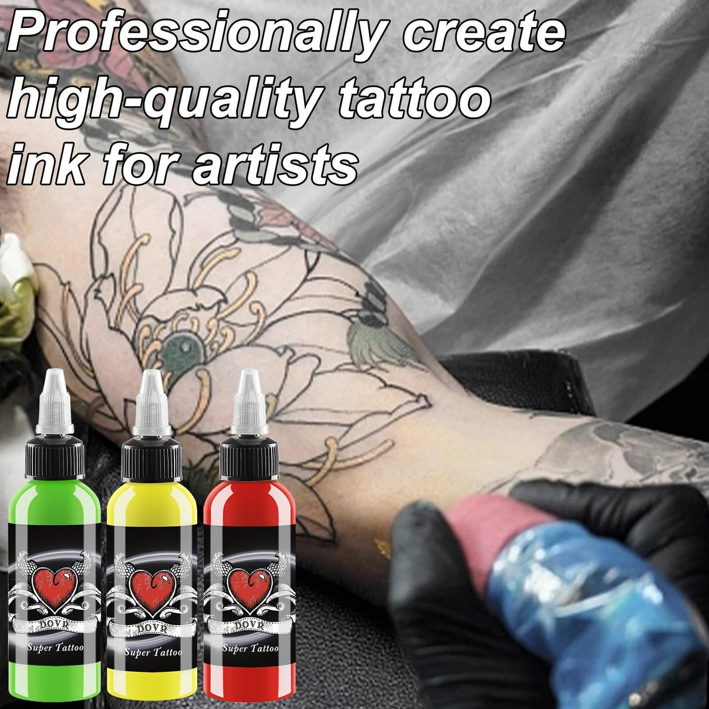 AYCOS Tattoo Ink - 14 Colors Tattoo Ink Set - Micro Knife Paint Tattoo Ink -Tattoo Supplies - for Professional Body Tattooing and Art Painting（30 ml/Bottle）