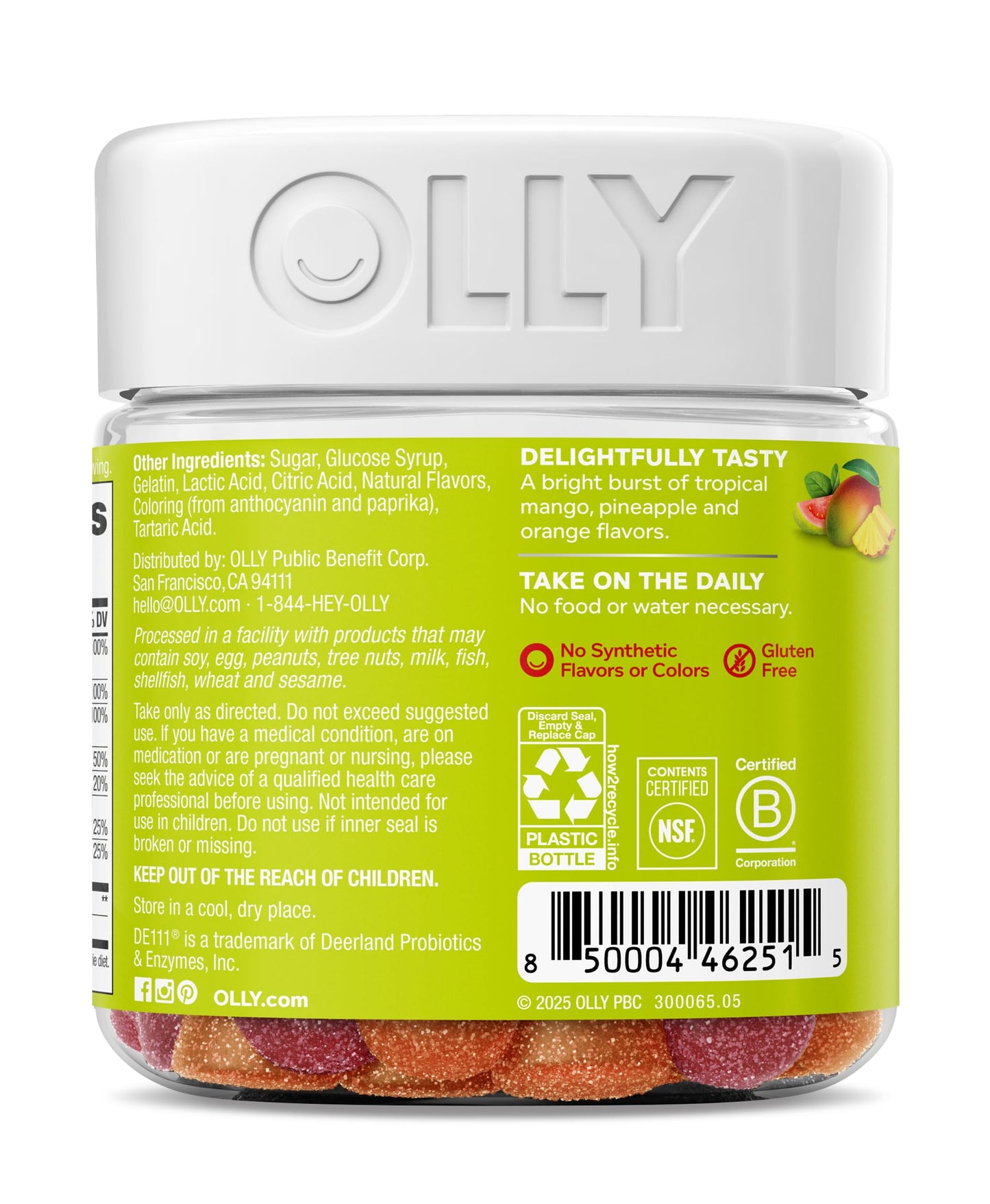 OLLY Multi + Probiotic Adult Multivitamin Gummy, Digestive and Immune System Support,* Chewable Supplement, Tropical Flavored, 35 Day Supply - 70 Count