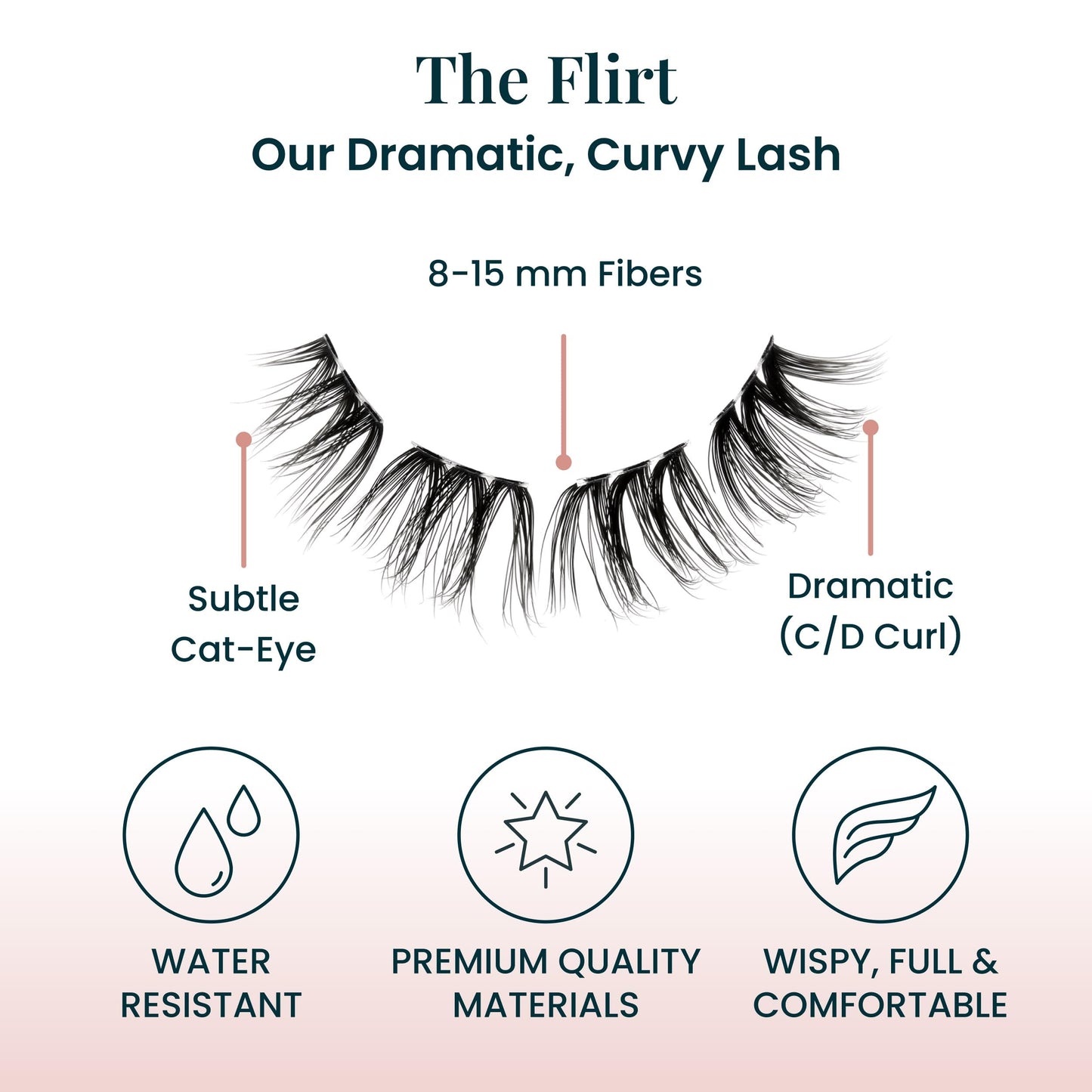 The Flirt (1.0) Natural Lashes, Natural Lash Clusters for Women, Salon Quality At Home Eyelashes Extension Kit, 6 Lash Sets, No Lash Glue Included