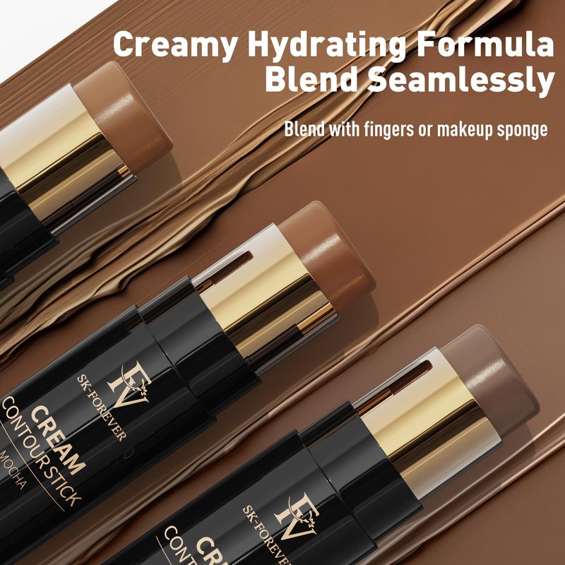 FV Contour & Bronzer Stick, Natural Matte Finish, Creamy & Blendable, Highly Pigmented, Waterproof & Long-Lasting Formula, For Face Shaping, Beginner Friendly, Cruelty-Free, Shade 02 Mocha