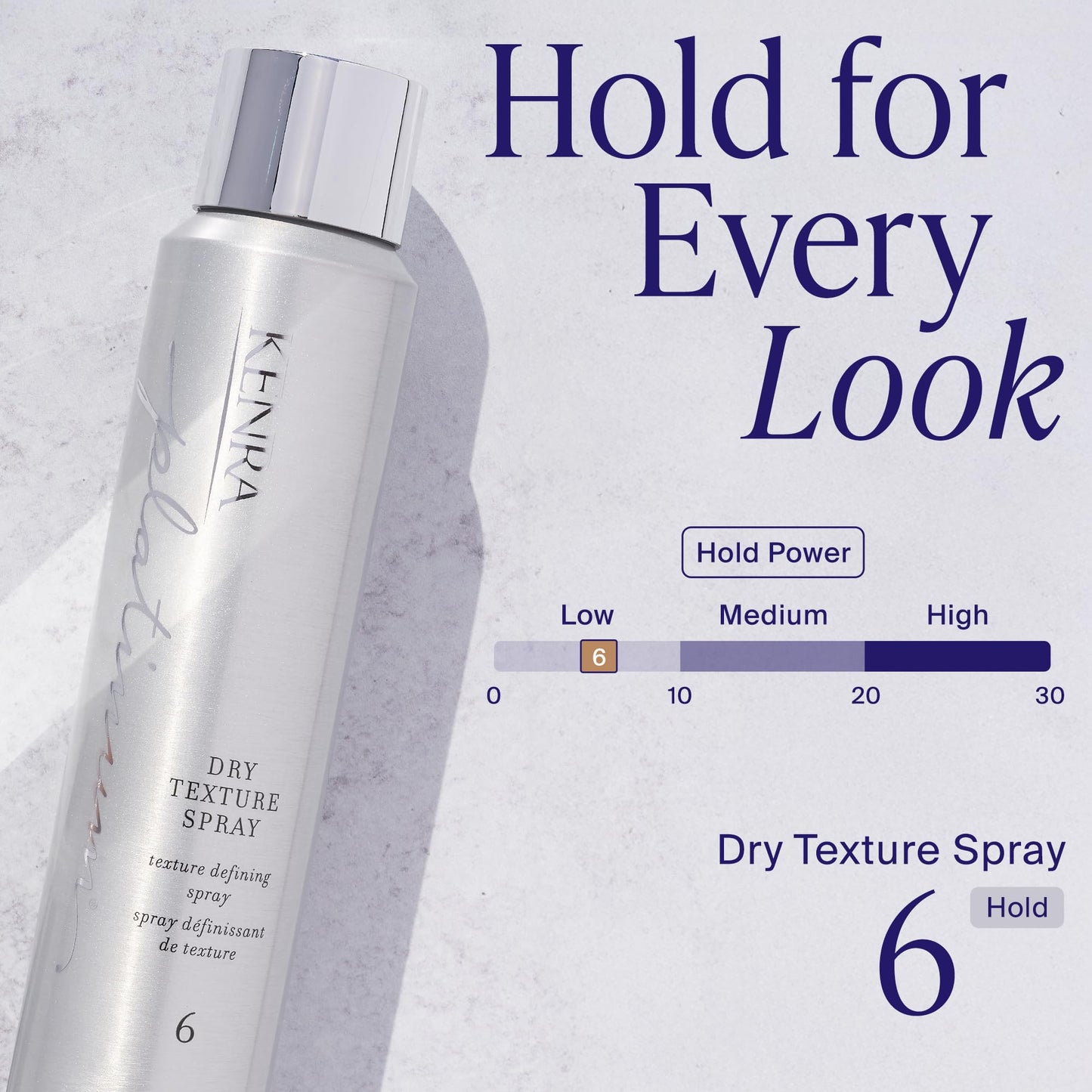 Kenra Platinum Dry Texture Spray 6 | Defining Styler | Increases Fullness | Absorbs Oils & Impurities | Ultra-Lightweight, Non-Drying Formulation | All Hair Types | 5.3 oz