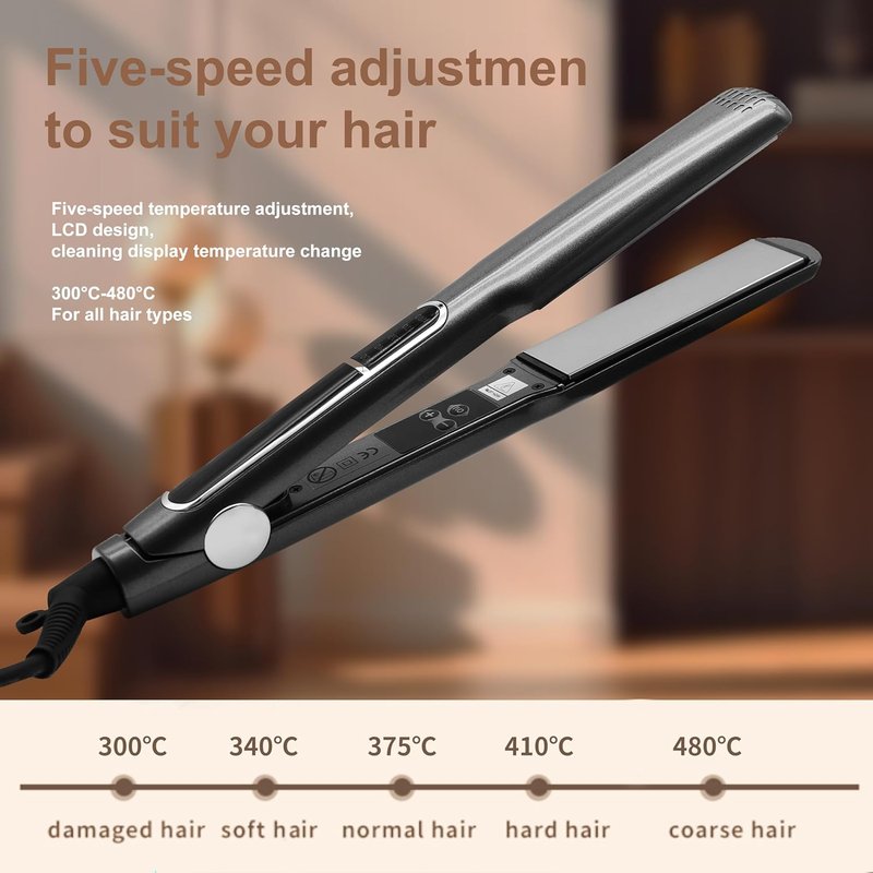 Iron Hair Straightener for Women - Compact Flat Iron for Smooth Styling | EU Plug
