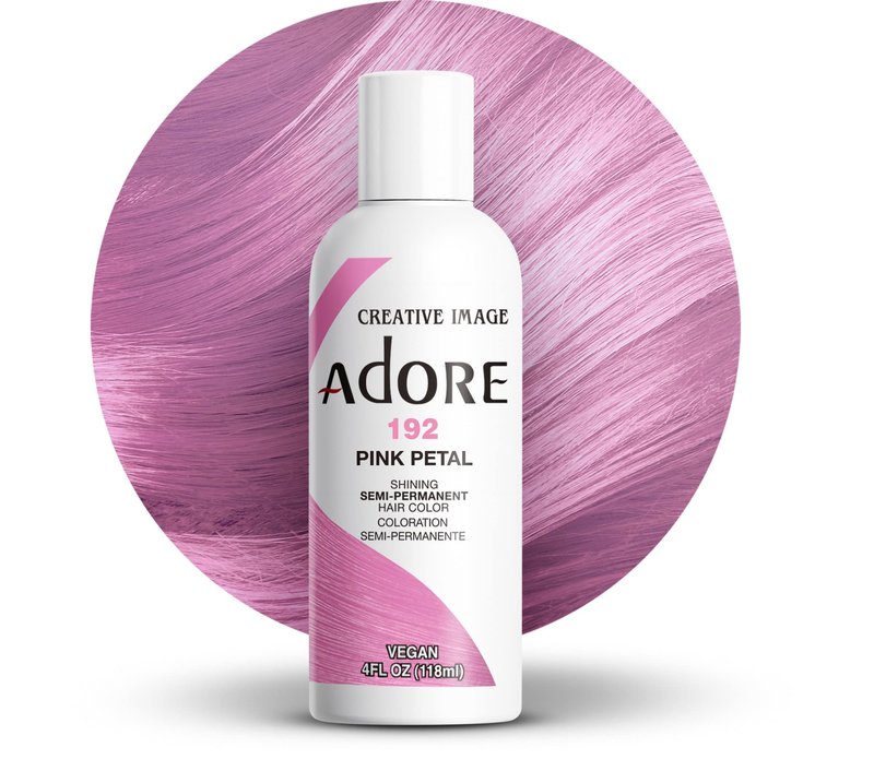Adore Semi Permanent Hair Color (192 Pink Petal) | Vegan & Cruelty-Free Pink Hair Dye | No Ammonia, No Peroxide, No Alcohol | 4 Fl Oz