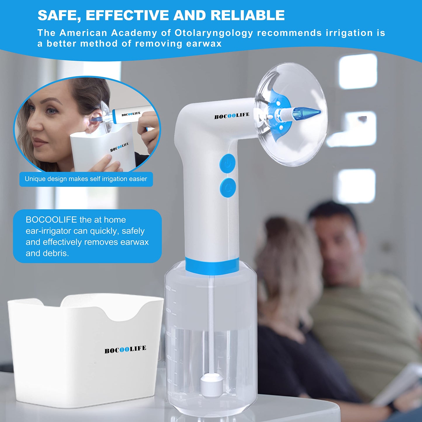 Ear Cleaning Kit Ear Irrigation Flushing System, Ear Wax Cleaner Ear Wax Removal, Ear Wash Wax Flush Flusher with Ear Wax Build Up Examination Tool the Scope