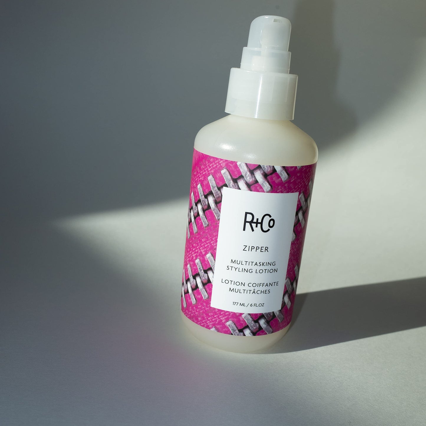 R+Co Zipper Multitasking Styling Lotion – Styling Lotion for Frizz Control, Shine & Flexible Hold – Adds Texture, Softness & Control for All Hair Types – Vegan & Cruelty-Free – 6 oz