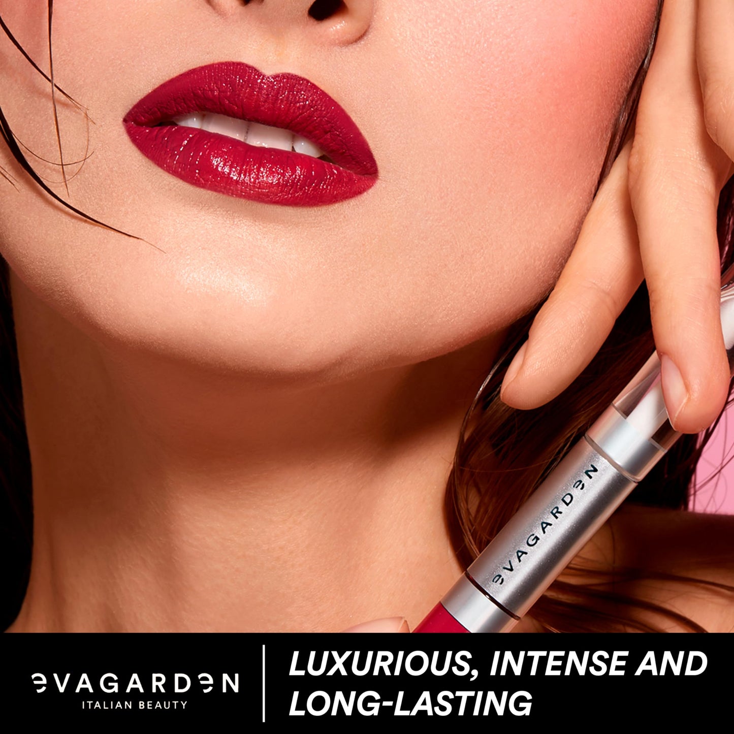 EVAGARDEN Ultra Lasting Lipstick - With Moisturizing Gloss - Long Wear, Perfect Adherence and Color Diffusion - Fast Drying and No-Transfer Effect - Non-Sticky Finish - 717 Crimson Red - 0.13 oz