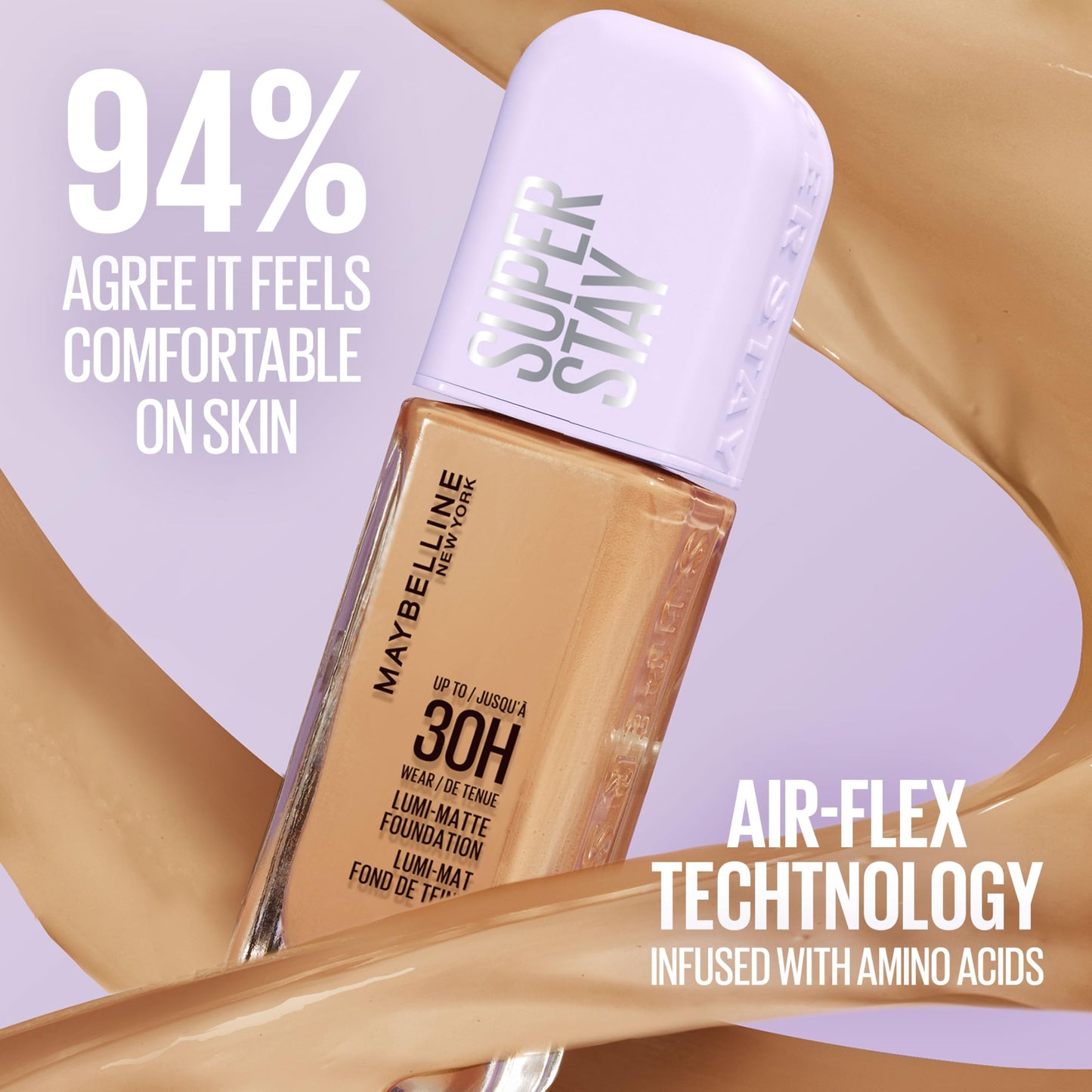 Maybelline Super Stay Lumi-Matte Foundation, Lightweight and Buildable Full Coverage Foundation Makeup For Up To 30HR Wear, 400, 1 Count (Pack of 2)