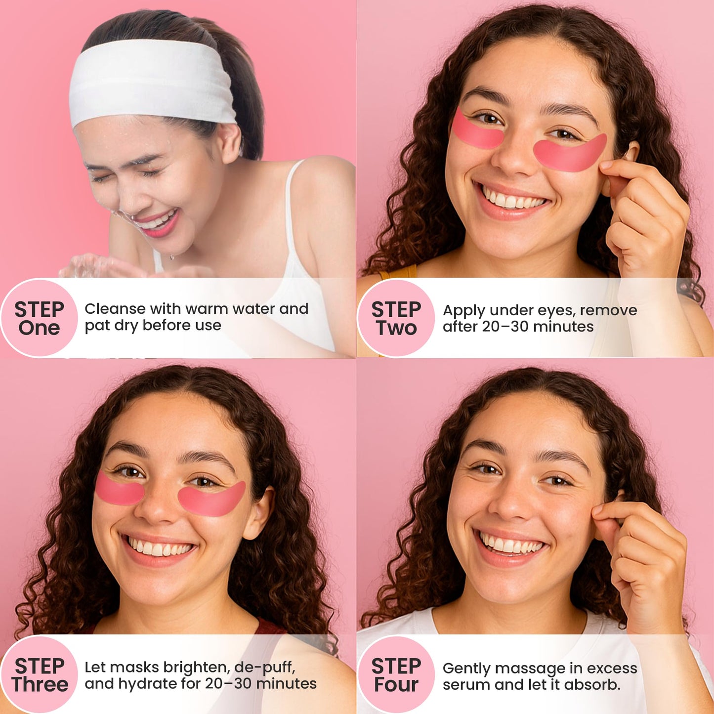 Briteglo Under Eye Patches – Hydrating Gel Mask for Dark Circles, Puffiness & Fine Lines | Hyaluronic Acid, Collagen, Centella & Vitamin E | 28 Pairs – Pack of 1