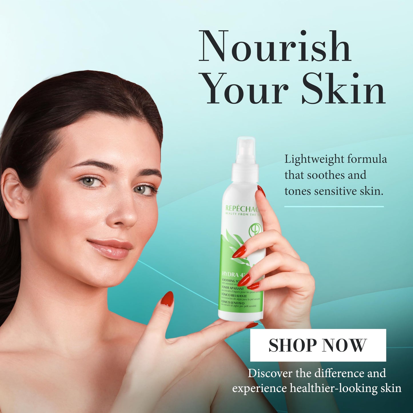 Repechage Hydra 4 Soothing Toner for Sensitive Skin – Hydrating Witch Hazel Toner with Seaweed Extracts & Lactic Acid – Alcohol-Free, Paraben-Free Refreshing Face Mist for Men & Women, 6 fl oz