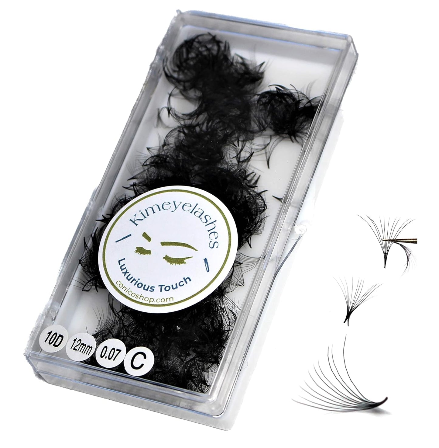 Premade Volume Lash Fans - 6D 0.07 C & D Curl Handmade Eyelash Extensions | 14mm, 10D