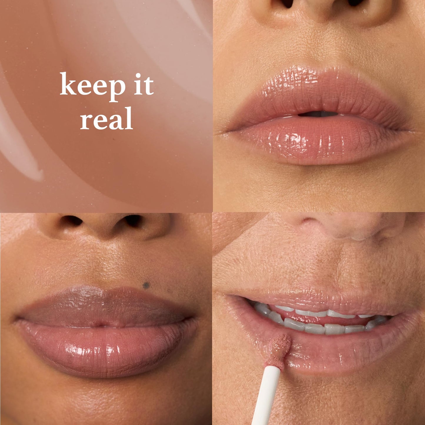 Julep So Plush Plumping Lip Gloss - Keep It Real - High-Shine Hydrating Lightweight Lip Color - Non-Sticky Formula - Vitamin E Soothes and Repairs Lips and With a Trace Creamy Lip Liner, Antique Rose