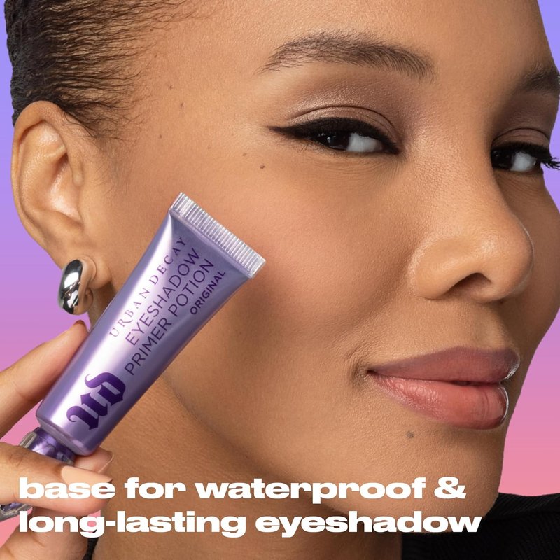 Urban Decay Shimmer Eyeshadow Primer Potion - Champagne Shimmer Eye Primer for Long-Lasting, Crease-Resistant Makeup | Vegan, All Skin Tones