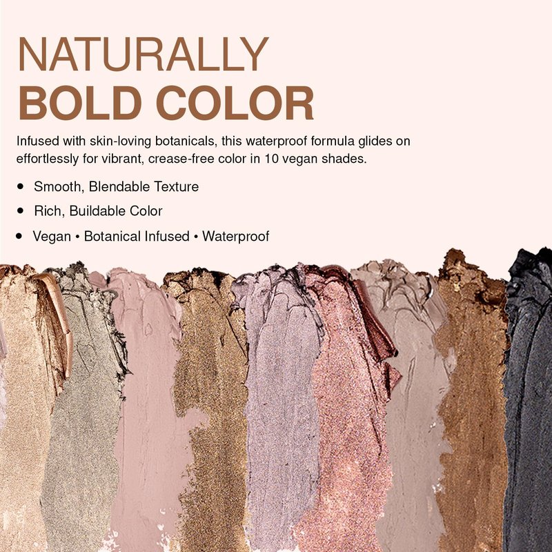 Palladio Waterproof Eyeshadow Stick with Blending Sponge, Long Lasting & Effortless Application, Smudge Free & Crease Proof Formula, Matte & Shimmer Shades, Buildable Eye Shadow (Pearl shimmer)