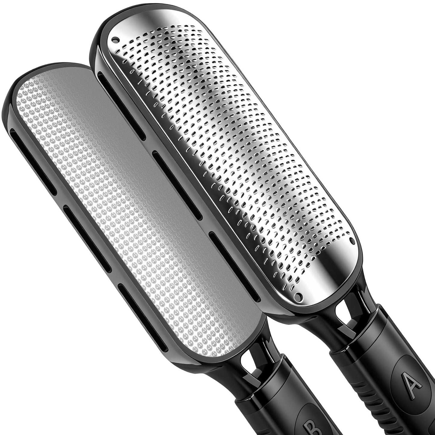 Antonki Foot File for Dead Skin, Double Sided Callus Remover for Feet, Metal Foot Scrubber for Cracked Heel, Professional Foot Scraper Rasp Pedicure Tool to Remove Hard Skin - 2 in 1 Foot File