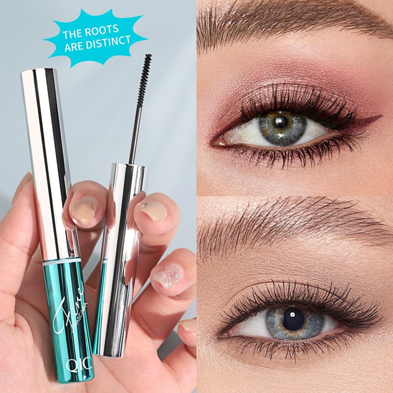 4D Ultra Fine Black Mascara for Fine Short Eyelash, Lengthening & Thickening Mascara for Women, 2.5 mm Brush, No Clumping, Long-lasting