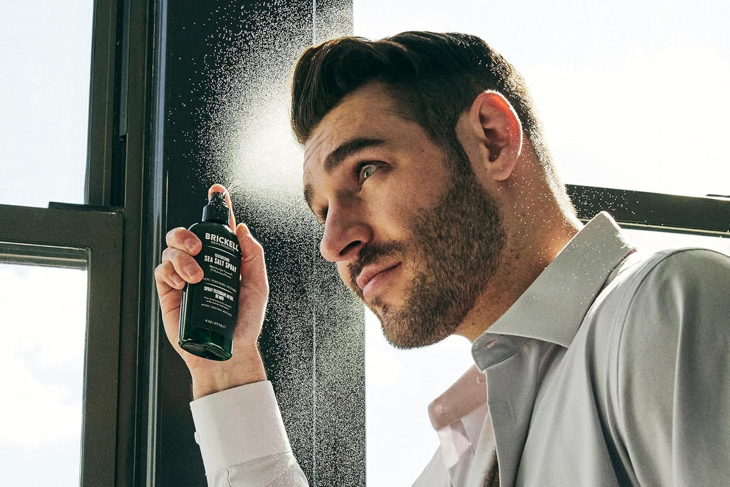 Brickell Men's Texturizing Sea Salt Spray - Alcohol-Free Hair Lift & Texture | 6 Ounce