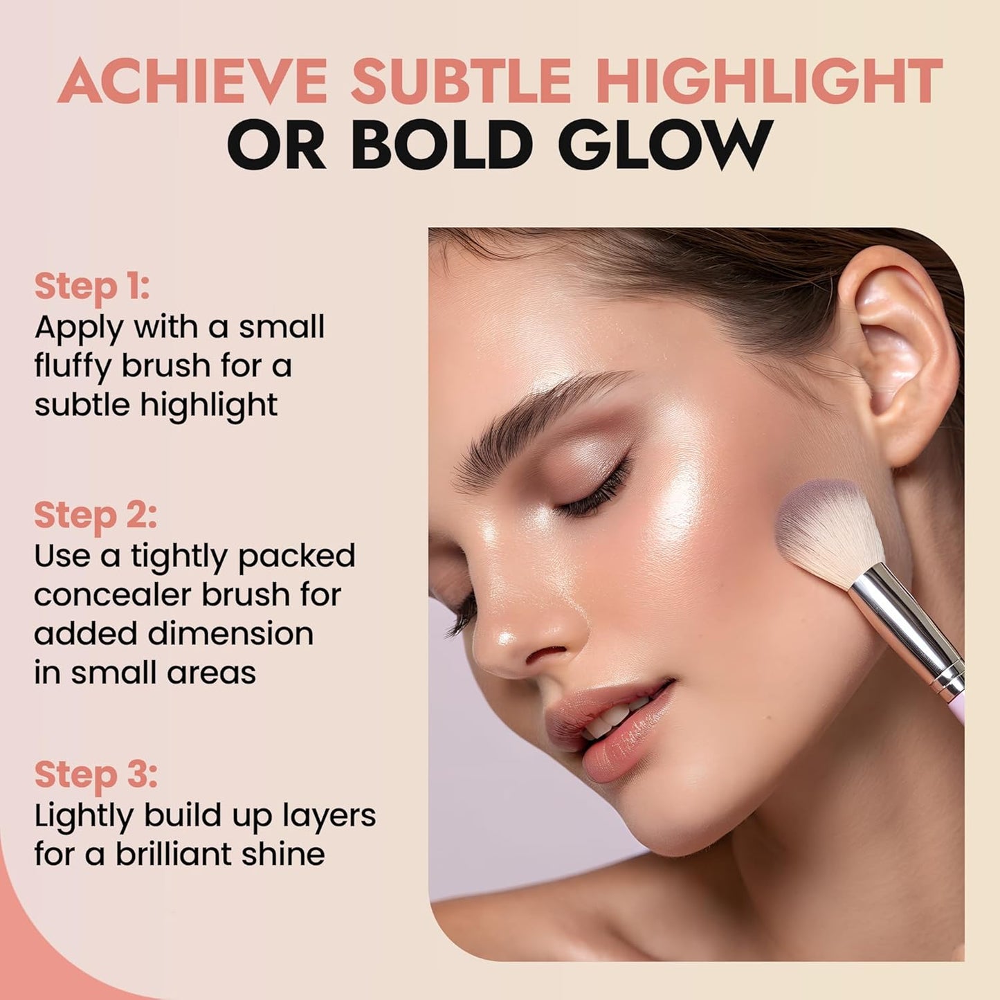 Organic Highlighter Makeup Powder - Talc-Free Vegan Shimmer for Face, Body & Collarbone | Lightweight Diamond Dust Finish