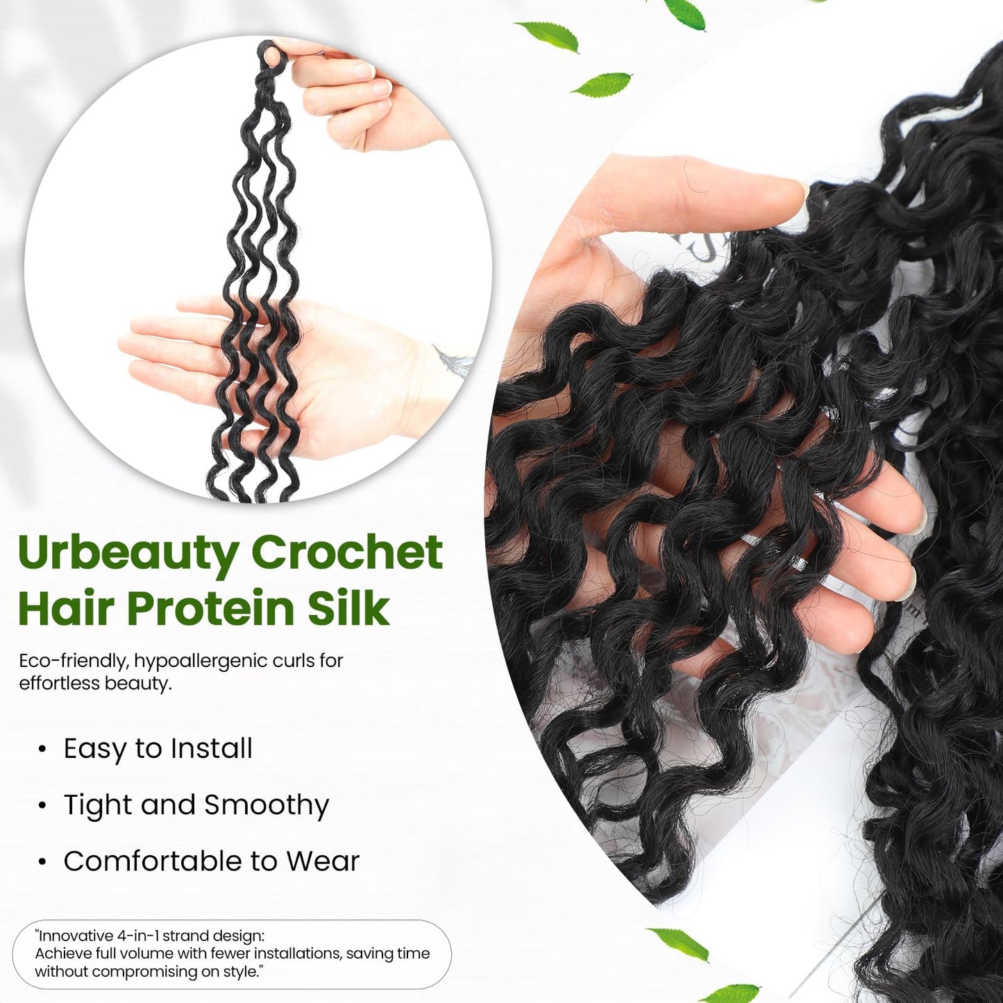 Full Head Crochet Hair for Black Women Human Hair Soft Feeling, Pink Mango Short Gogo Curl Protein Silk 80 Strands, Deep Curly Innovative 4-in-1 Strand Design Hypoallergenic Synthetic Fiber