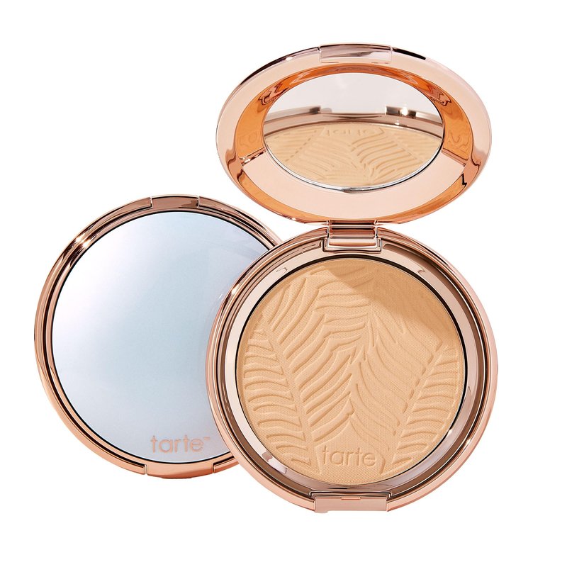 tarte Amazonian clay blurring powder foundation – Buildable Light-to-Medium Coverage, Natural Matte Longwear Finish, Blurs look of Pores, Vegan & Cruelty-Free, full size, 18N fair-light neutral