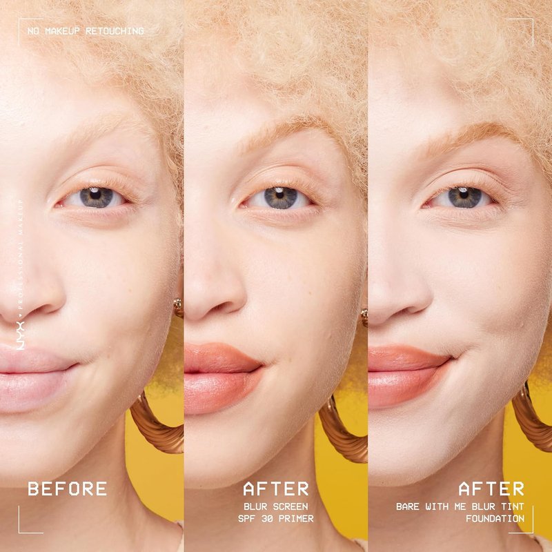 NYX Blurscreen SPF 30 Primer - 3-in-1 Vegan Makeup Primer | No White Cast, Non-Greasy Formula