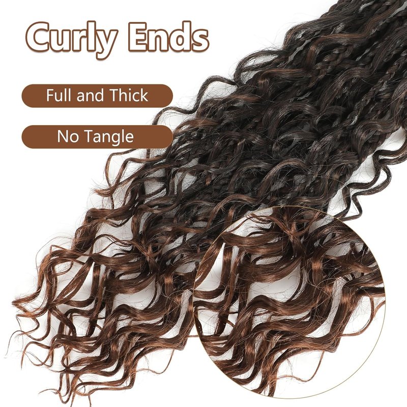 Crochet Box Braids - Boho Goddess Synthetic Braiding Hair for Black Women | 10 Packs, 1B/30