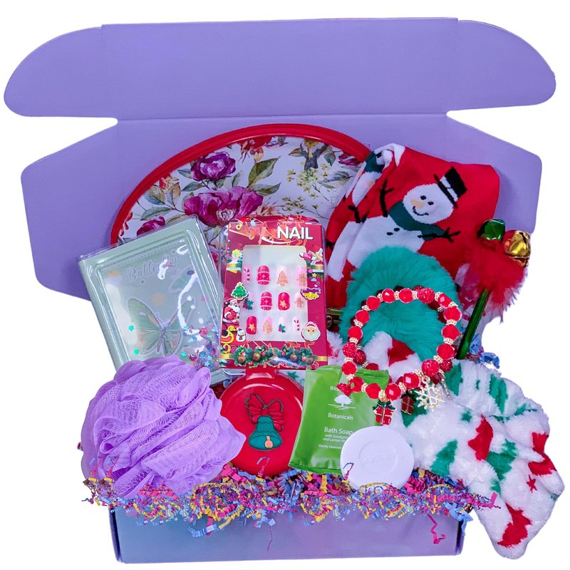 Teen Girl Merry Christmas Gift, Tween Gal Box, Granddaughter Xmas Happy Holidays, Daughter Secret Santa Present, Christmas Idea Set for Niece, Preteen Beauty Selfcare Bundle, Suprise Bundle for Her