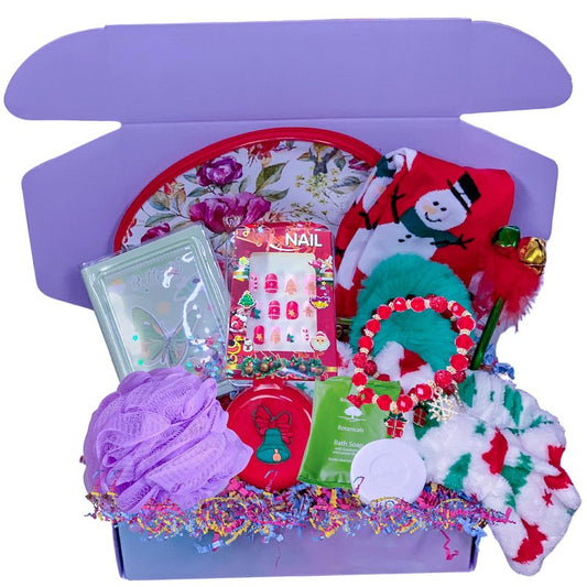 Teen Girl Merry Christmas Gift, Tween Gal Box, Granddaughter Xmas Happy Holidays, Daughter Secret Santa Present, Christmas Idea Set for Niece, Preteen Beauty Selfcare Bundle, Suprise Bundle for Her