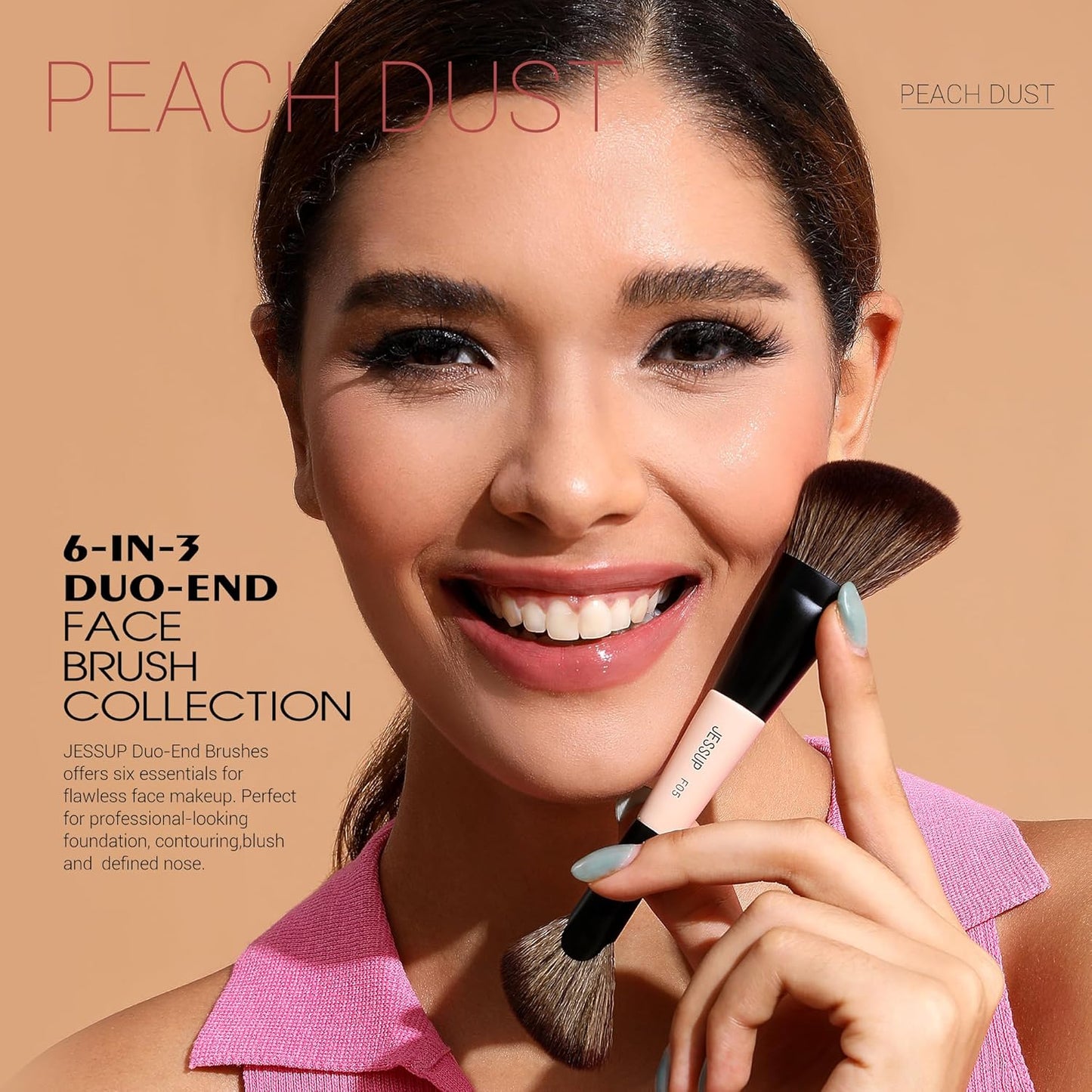 Face Makeup Brushes Set - 5-Piece Professional Makeup Brush Kit for Flawless Application | T493 & T508