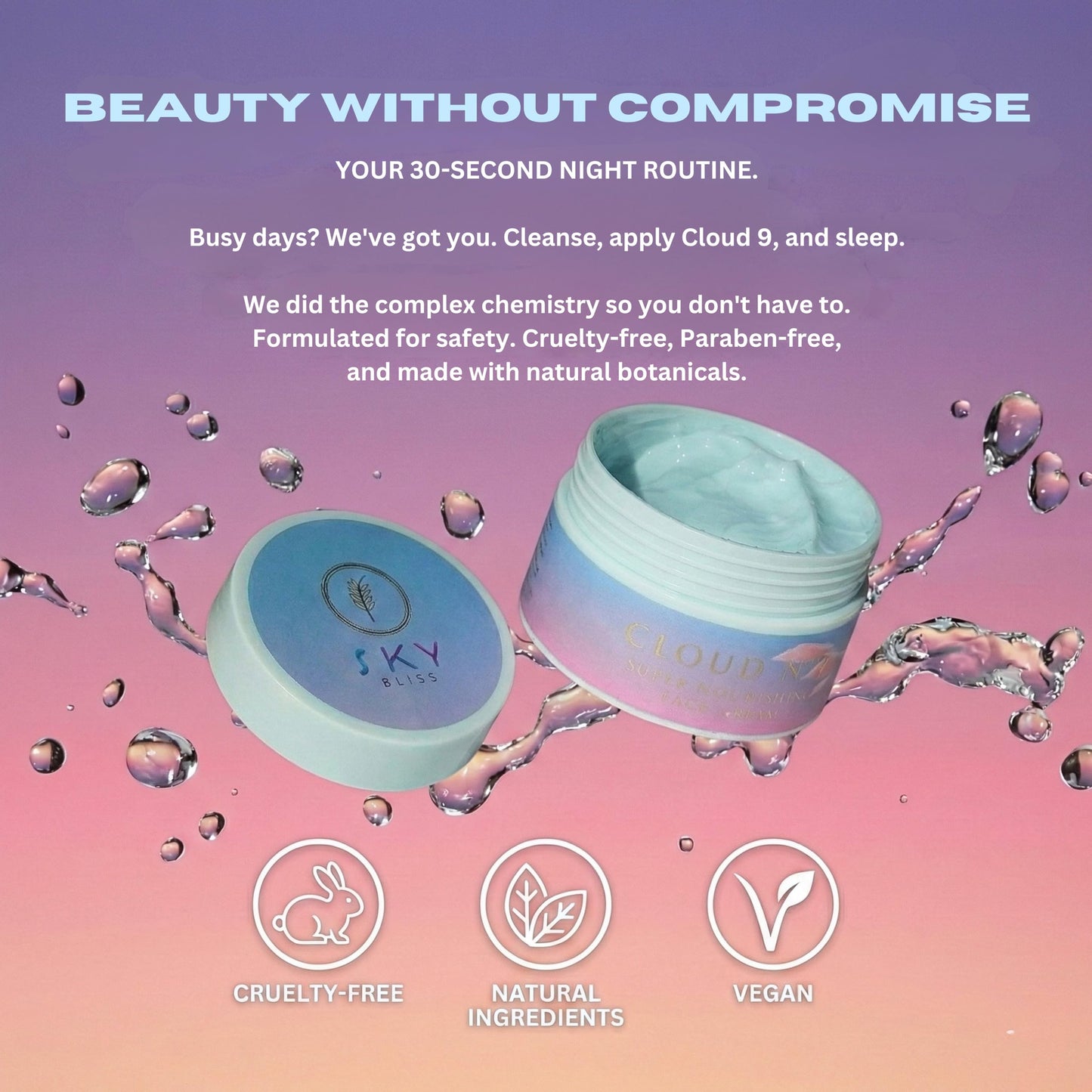 Sky Bliss Peptides | Retinol | Hyaluronic Acid | Vitamin C & E | Aloe Vera | Jojoba Oil | face moisturizer Cloud 9 Nourishing Cream