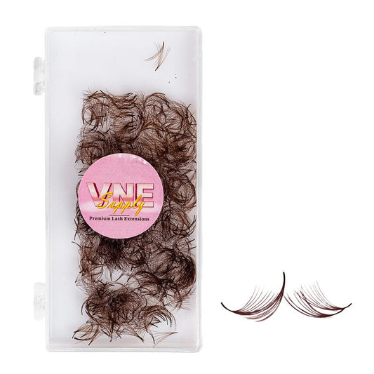 VNE 500 Fans Colorful Lash Extensions | Premade Volume Lash Extensions | Premade Mega Volume Fans | Colored Lash Extension | Russian Volume Eyelash Extensions |6D, Purple, C Curl, 14mm