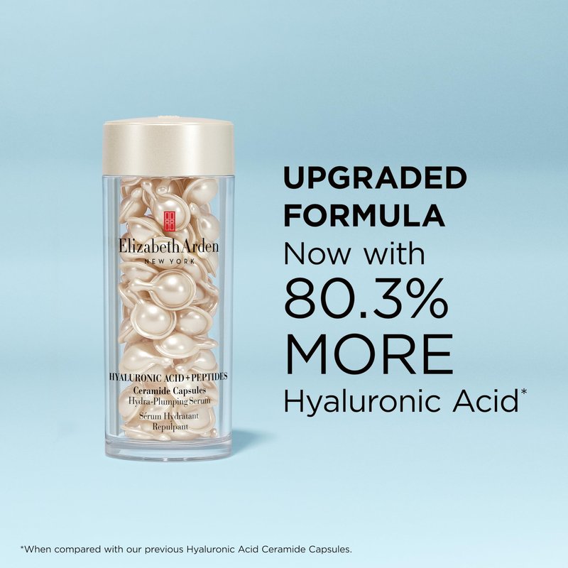 Elizabeth Arden Hyaluronic Acid + Peptides Ceramide Capsules Hydra-Plumping Serum, 60 Capsules, 0.95 fl oz