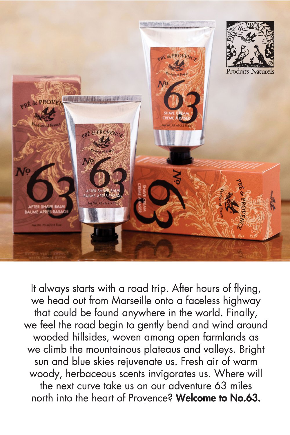 Pre de Provence No.63 Men's Lotion - Nourishing Hydrating Formula | 8.4 Fl Oz