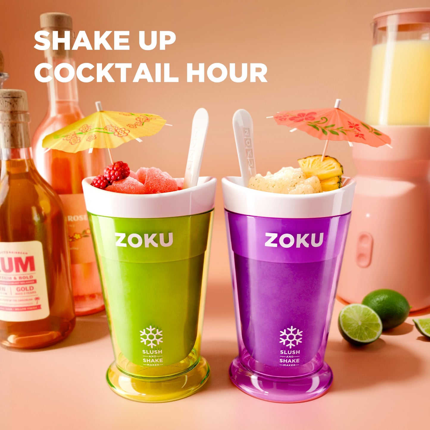 Zoku Slushie Cup With Slush Spoon Freezer Core Single-Serve Cup, Unicorn