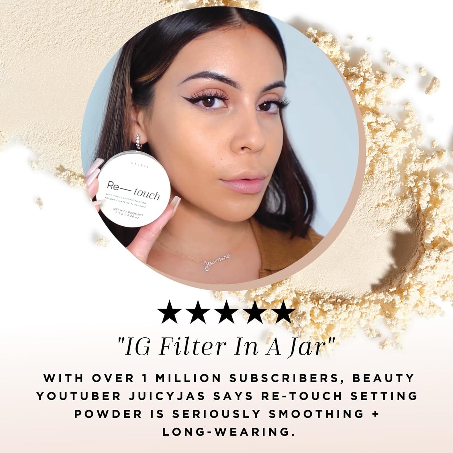 Haleys Translucent Face Powder - Loose Setting Makeup for Blurring & Oil Control | Honey Shade, Non-Caking, All-Day Wear