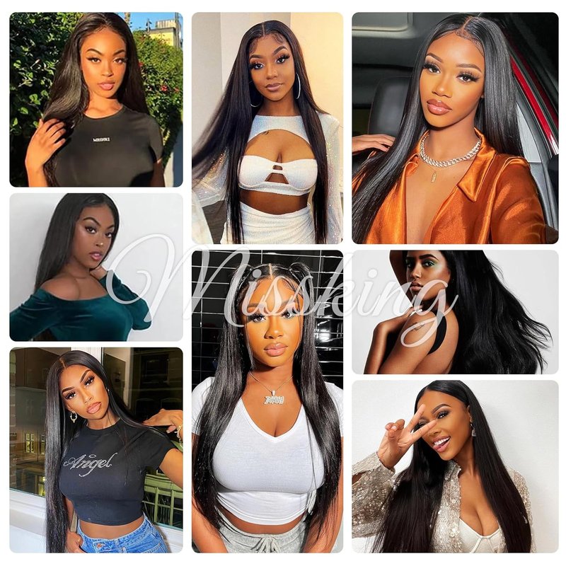 Raw Human Hair Bundles - 100% Burmese Virgin Straight Extensions | Silky Smooth, Can Be Dyed, 14 Inch