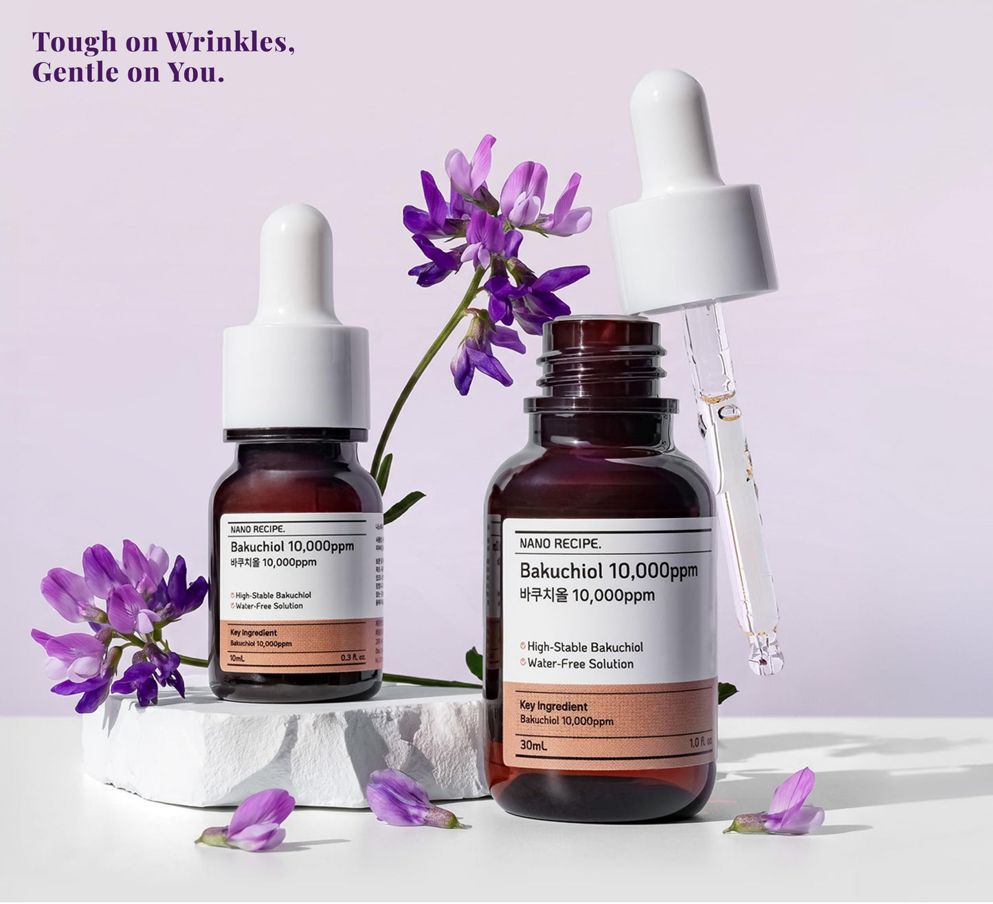 Korean Bakuchiol Concentrate Mix 2 Drops In Any Step of Your Skin Care Routine Retinol Alternative Non GMO Vegan Certificate Safe Natural Botanical Antioxidant Cold Pressed 10000ppm 30ml