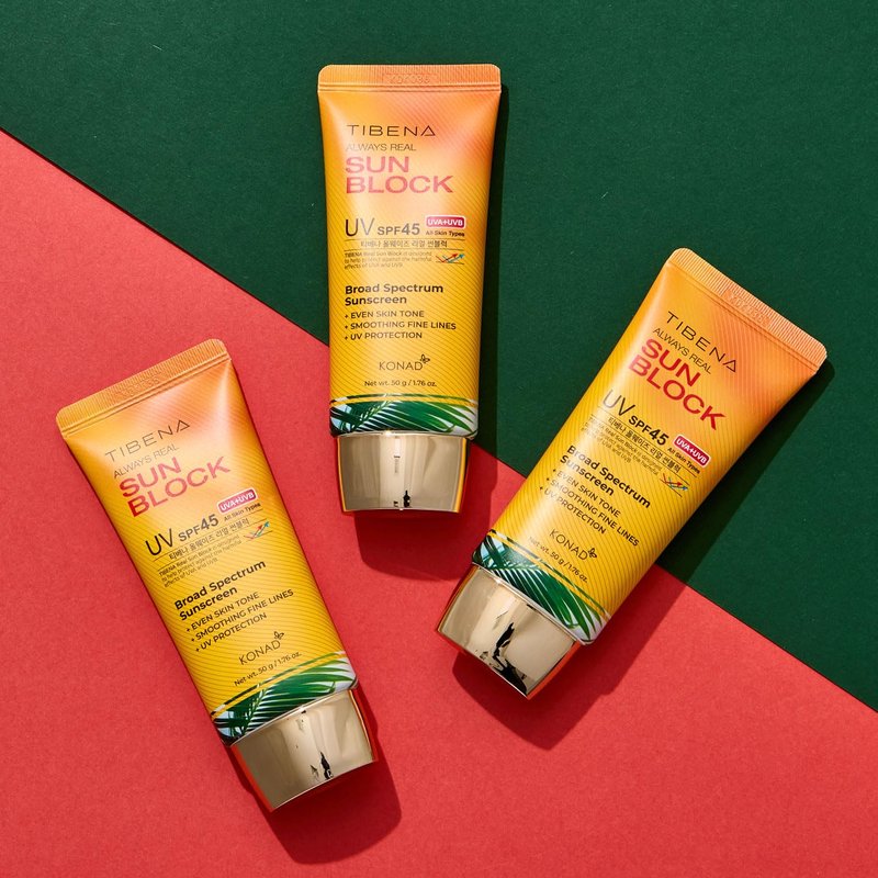 Always Real Sun Block SPF 45 - Lightweight Korean Face Sunscreen for Sensitive, Oily Skin | Non-Greasy, Fragrance-Free | 60g