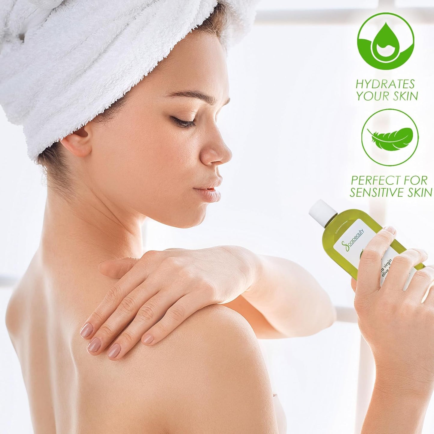Extra Virgin Olive Oil - 100% Pure Cold-Pressed Carrier Oil for Skin, Hair & Soap Making | 32 Fl Oz