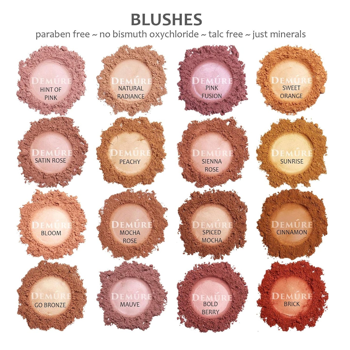 Mineral Blush Makeup - Professional Grade Loose Powder in Mauve | Cruelty-Free Formula