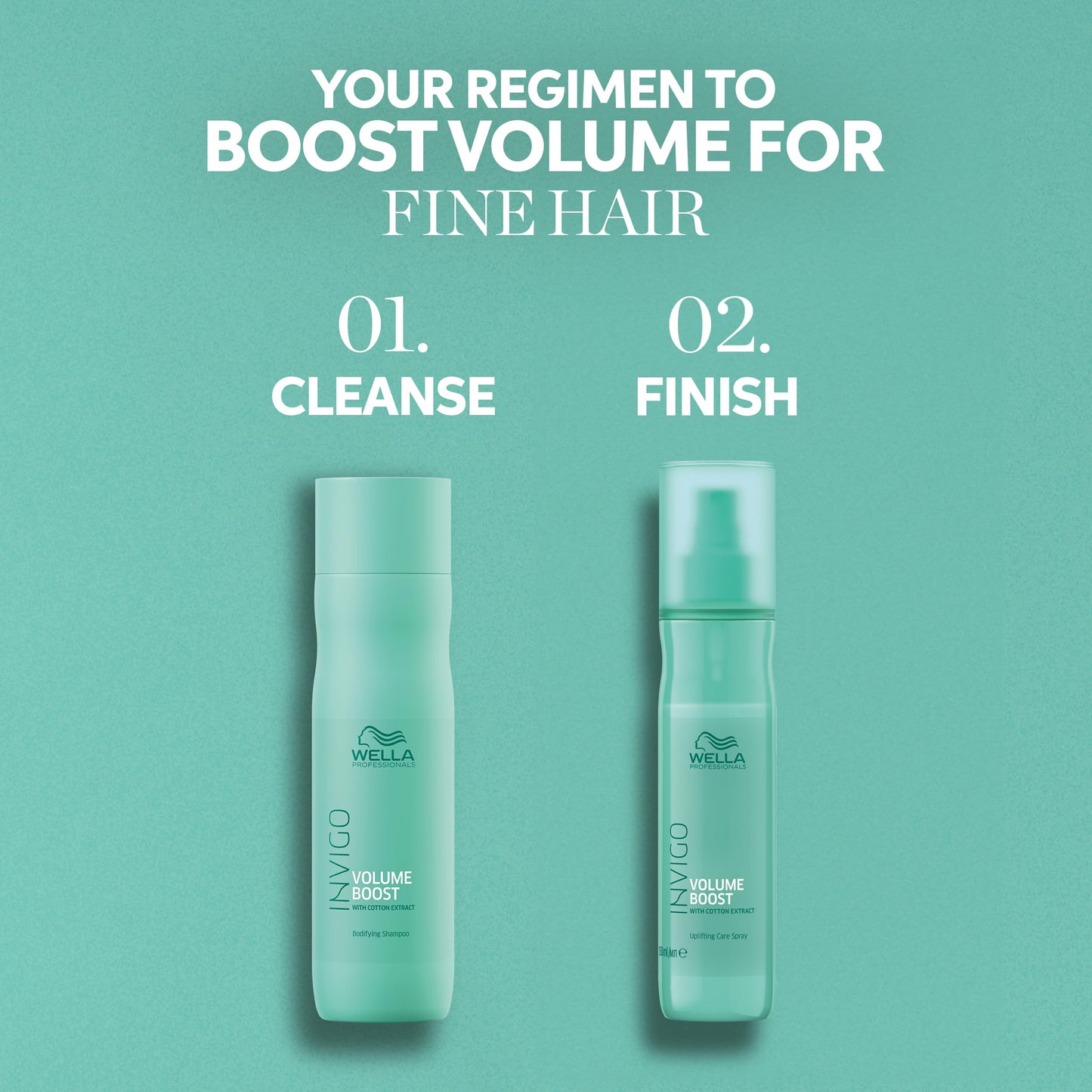 Wella Professionals Invigo Volume Boost Shampoo For Added With Bodyfying Spring Blend
