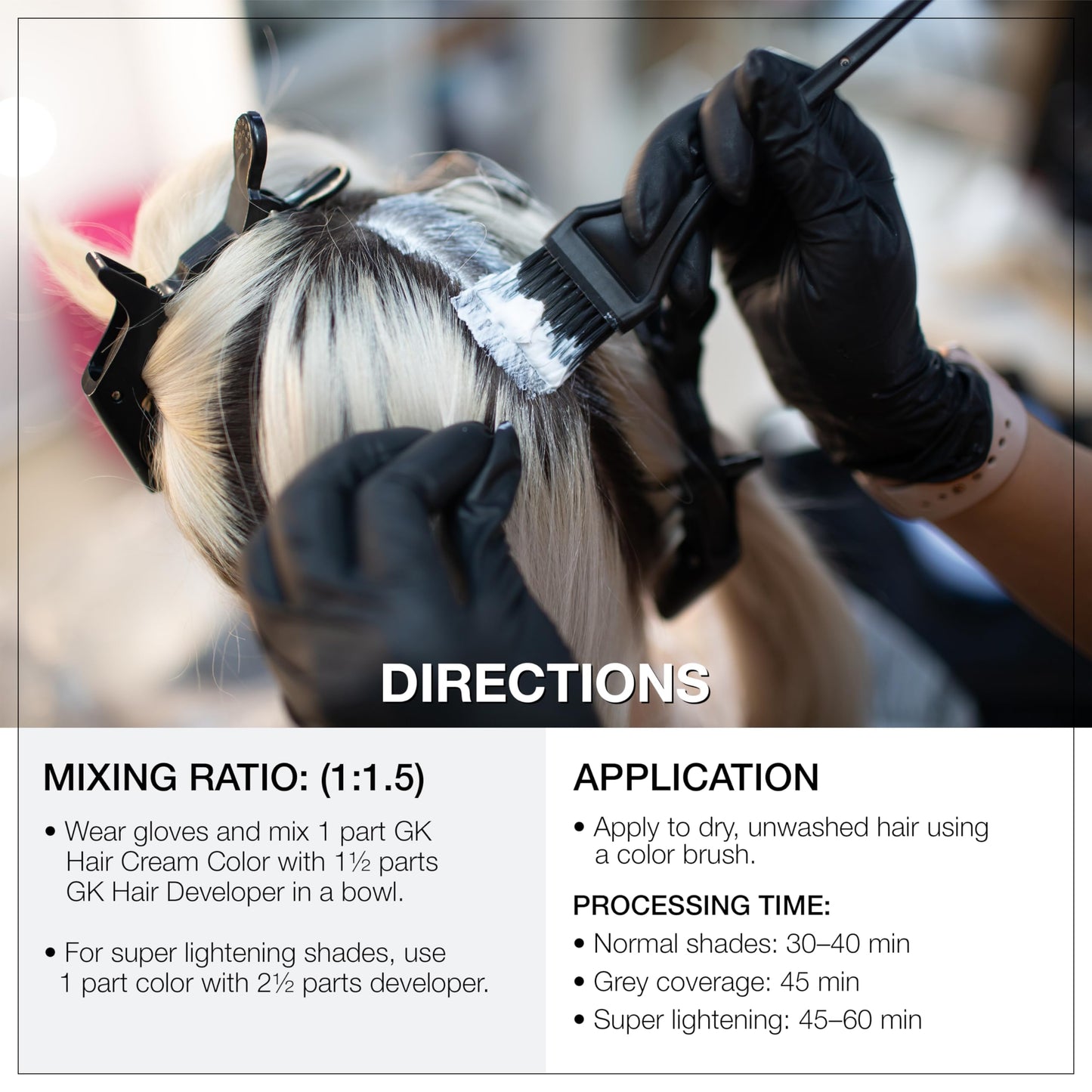 GK HAIR Color Cream 8.0 Intense Natural Light Blonde – 100% Grey Coverage | Semi, Demi-Permanent Results | 8–10 Vol Semi | 20-30-40 Vol Permanent – Salon Quality Hair Dye – For Women & Men 3.4 Oz