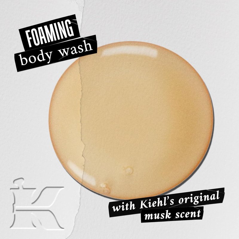 Kiehl's Original Musk Body Cleanser - Foaming Body Wash with Aloe Vera & Glycerin | Unisex Scent - 8.4 fl oz