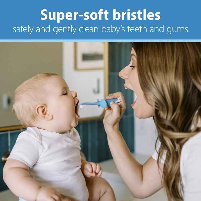 Dr. Brown's Infant-to-Toddler Toothbrush Set, 1.4 Ounce, Blue